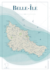 Carte de Belle-île - Maps Factory