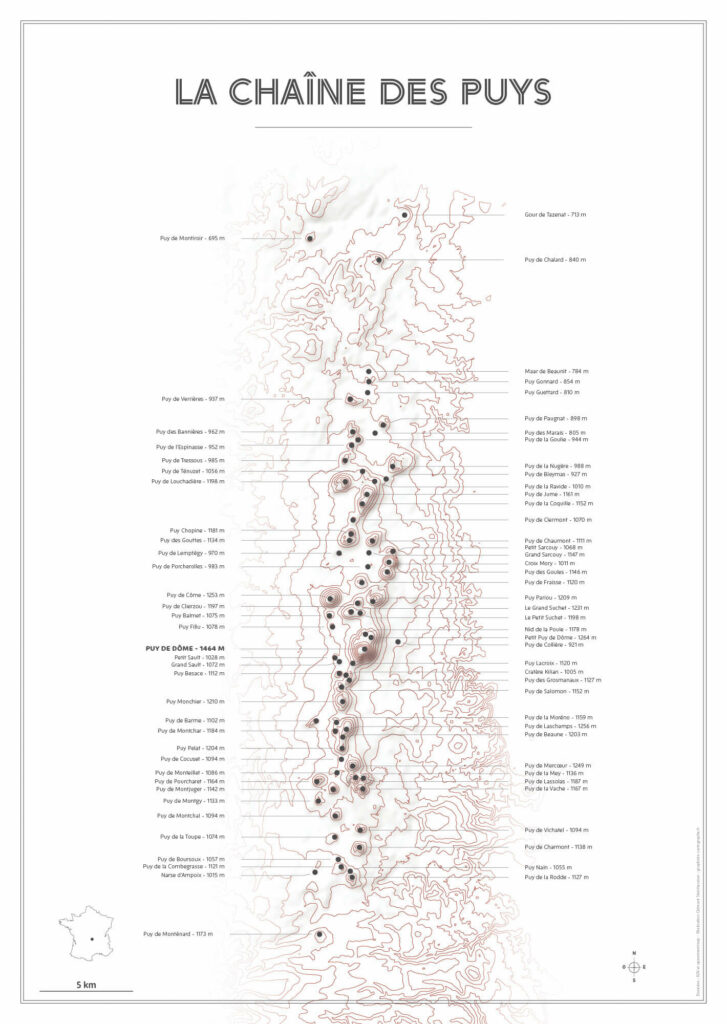 Carte de la chaîne des Aravis - Maps Factory
